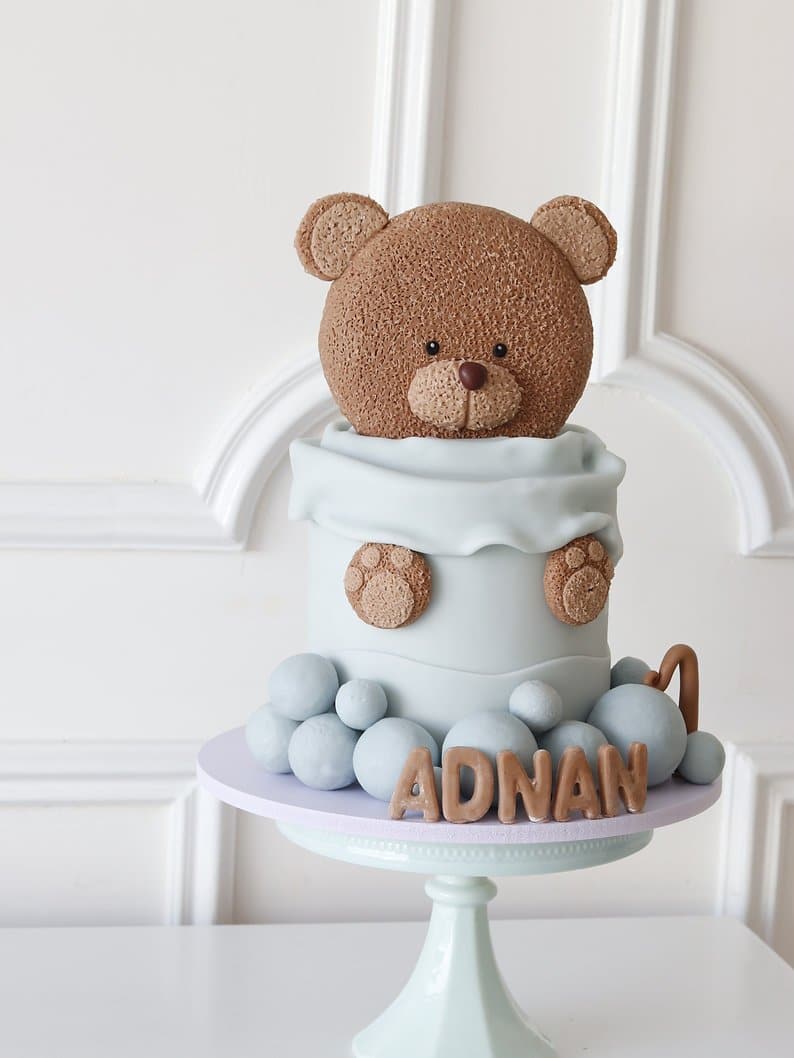 3.jpg Teddy Blue Cake - Image 1