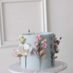Flowers Blue Cake