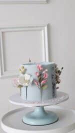 Flowers Blue Cake