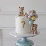 Gender Reveal Teddy bear Cake