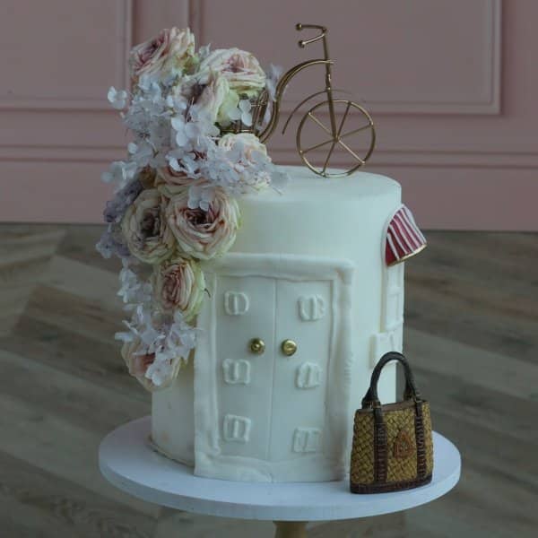 Square-1-3.jpg Petite Blooms Bicycle Cake - Image 1